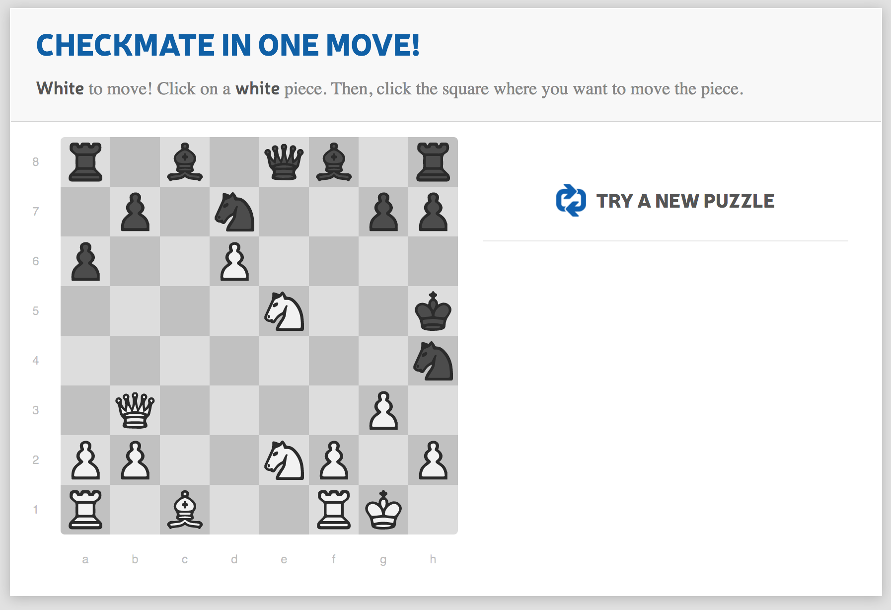 Chess Puzzles: Mate in one